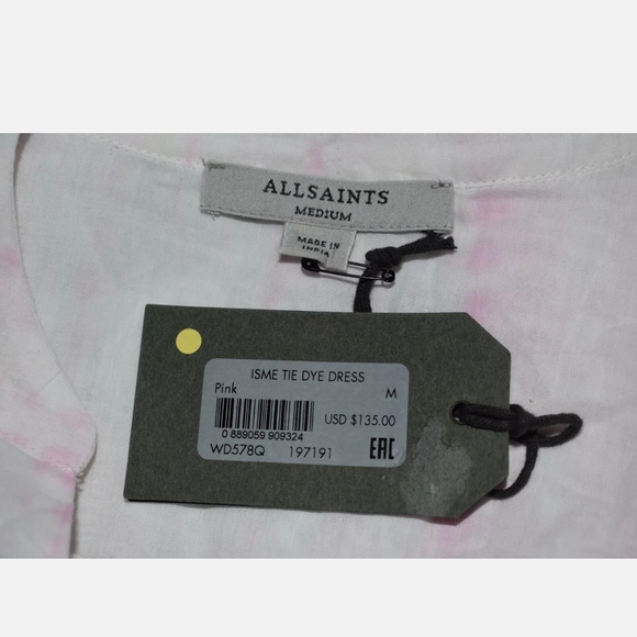 Allsaints ISME Tye Die Dress / Swim Cover - Picture 6 of 7